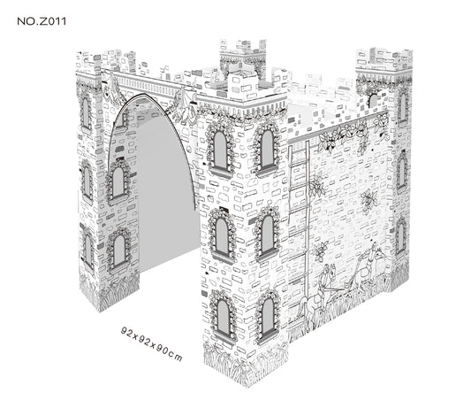 Cardboard Colouring Playhouse - Big Castle