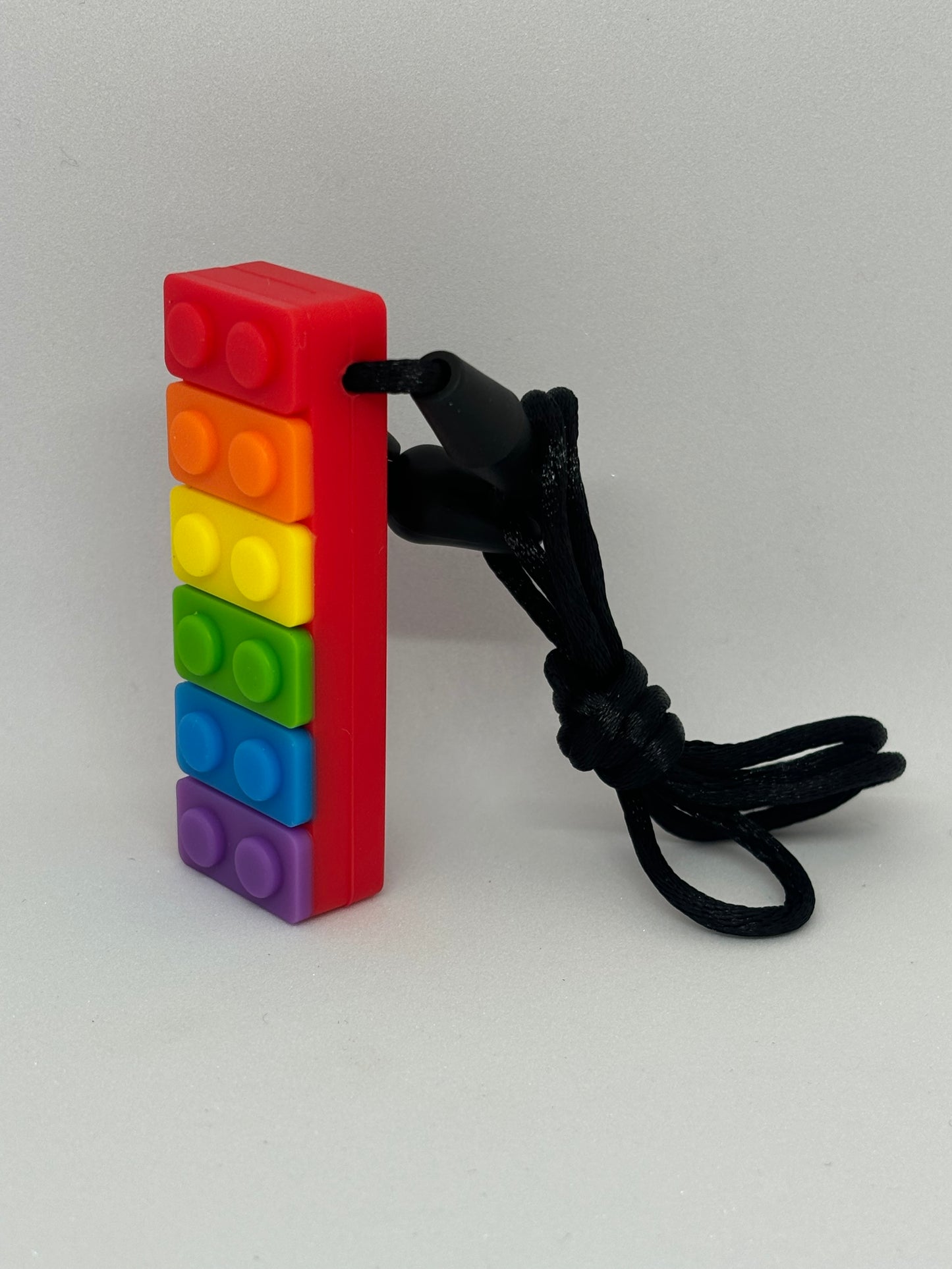 Chewable necklace - Rainbow brick