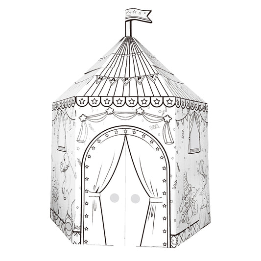 Cardboard Colouring Playhouse - Circus