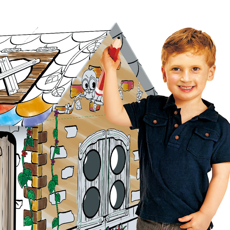Cardboard Colouring Playhouse - Vineyard
