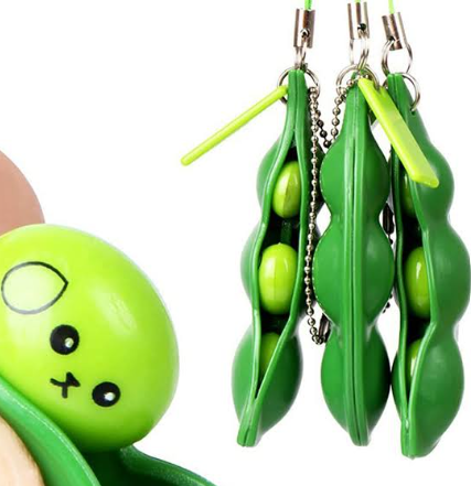 Pea popper fidget keychain